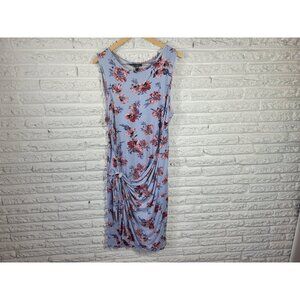 Alison Andrews‎ Womens Dress 2X Plus Wrap Sleeveless Blue Floral FLO277E